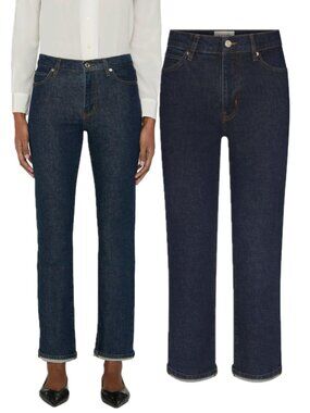 Frame Denim The Borrowed Boyfriend Mid-Rise Straight-Leg Jeans (Taboo D.Indigo)